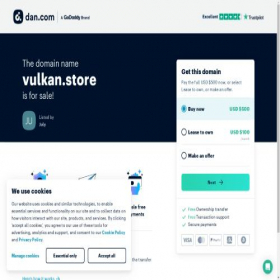 Скриншот главной страницы сайта vulkan.store