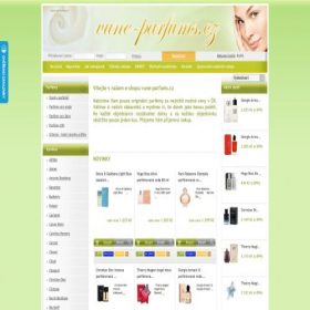 Скриншот главной страницы сайта vune-parfums.cz