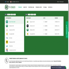 Скриншот главной страницы сайта vv-obmen.net