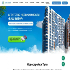 Скриншот главной страницы сайта vv71.ru