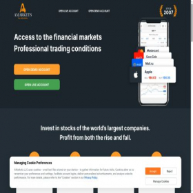 Скриншот главной страницы сайта w0126.amarkets.marketing