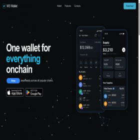 Скриншот главной страницы сайта w3wallet.app