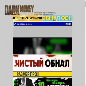 Скриншот главной страницы сайта w98.darkmoney.in