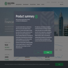 Скриншот главной страницы сайта waldoragroup.com