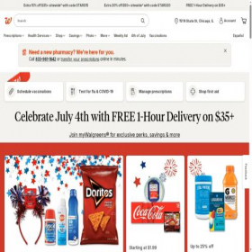 Скриншот главной страницы сайта walgreens.com