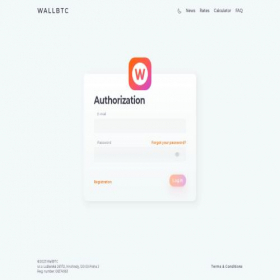 Скриншот главной страницы сайта wallbtc.net