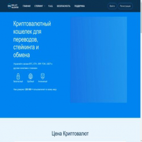 Скриншот главной страницы сайта wallet-validator.pro
