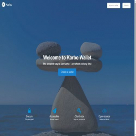 Скриншот главной страницы сайта wallet.karbo.org