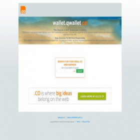 Скриншот главной страницы сайта wallet.qwallet.co