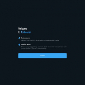 Скриншот главной страницы сайта wallet.tonkeeper.com