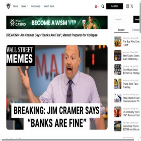 Скриншот главной страницы сайта wallstmemes.com