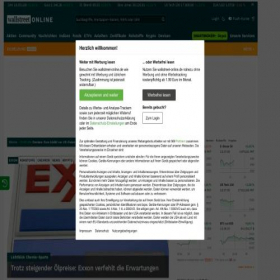 Скриншот главной страницы сайта wallstreet-online.de