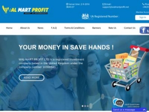 Скриншот главной страницы сайта walmartprofit.net