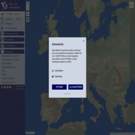 Скриншот главной страницы сайта wanderreitkarte.de