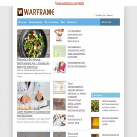Скриншот главной страницы сайта warframe.ru