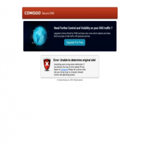 Скриншот главной страницы сайта warn.recursive.dnsbycomodo.com