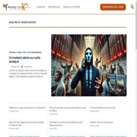 Скриншот главной страницы сайта warning-trading.com
