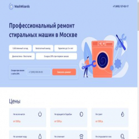 Скриншот главной страницы сайта wash-wizards.ru