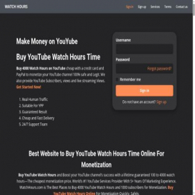 Скриншот главной страницы сайта watchhours.com