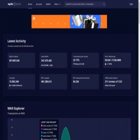 Скриншот главной страницы сайта waxblock.io