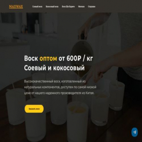 Скриншот главной страницы сайта waxwondersmarket.ru