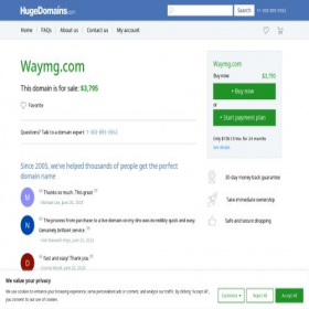 Скриншот главной страницы сайта waymg.com