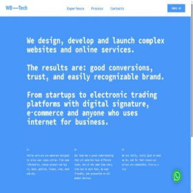 Скриншот главной страницы сайта wbtech.pro