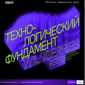 Скриншот главной страницы сайта wbtech.wildberries.ru