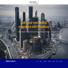 Скриншот главной страницы сайта wealthaxy.com