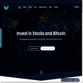 Скриншот главной страницы сайта wealthfronttradingplatform.com