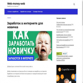 Скриншот главной страницы сайта web-money-web.ru