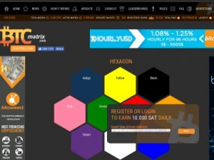 Скриншот главной страницы сайта web.btcmatrix.club