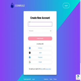 Скриншот главной страницы сайта web.coinrule.com