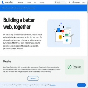 Скриншот главной страницы сайта web.dev