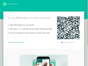 Скриншот главной страницы сайта web.whatsapp.com
