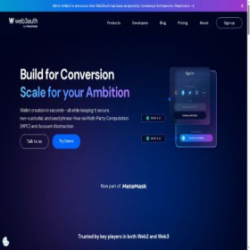 Скриншот главной страницы сайта web3auth.io