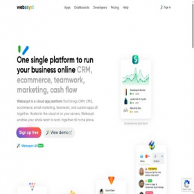 Скриншот главной страницы сайта webasyst.com