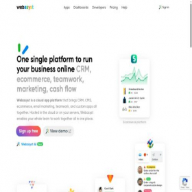 Скриншот главной страницы сайта webasyst.net