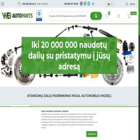 Скриншот главной страницы сайта webautoparts.lt