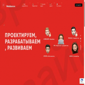 Скриншот главной страницы сайта webbaron.ru