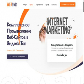 Скриншот главной страницы сайта webdnr.ru