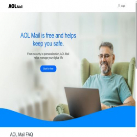 Скриншот главной страницы сайта webmail.aol.com