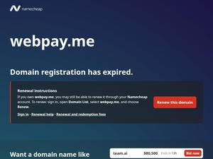 Скриншот главной страницы сайта webpay.me