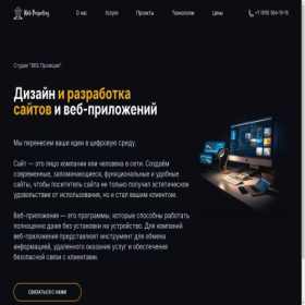 Скриншот главной страницы сайта webprojectory.ru