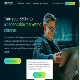 Скриншот главной страницы сайта webpromotion.pro