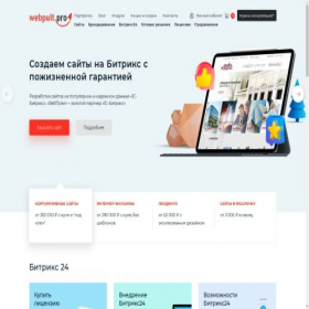 Скриншот главной страницы сайта webpult.pro