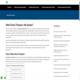 Скриншот главной страницы сайта websitesifiyatlari.org