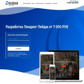 Скриншот главной страницы сайта webstudioforyou.ru