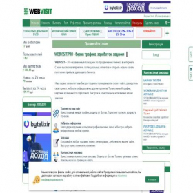 Скриншот главной страницы сайта webvisit.pro