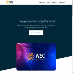 Скриншот главной страницы сайта wec.money
